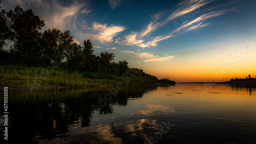  July sunset on the Lower Volga near the city of Volgograd. Russia © Алексей Басов