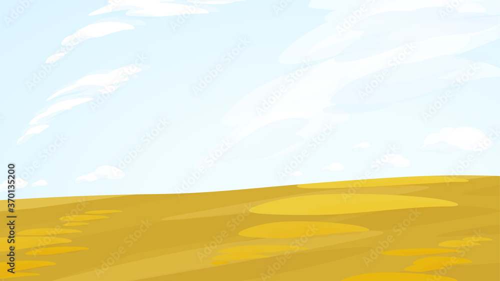 シンプルな秋の草原の風景イラスト 16 9 Vector De Stock Adobe Stock