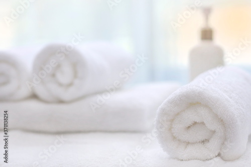 white towels on a towel