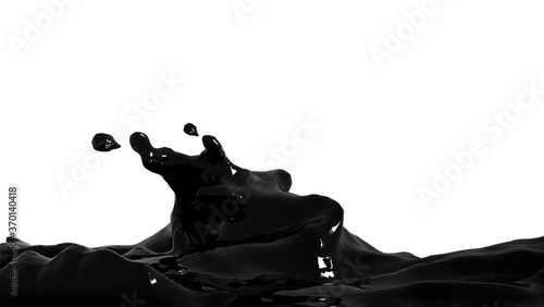 Crude oil isolated on white background 3d render