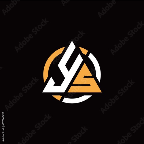 Y S initial logo modern triangle with circle on back