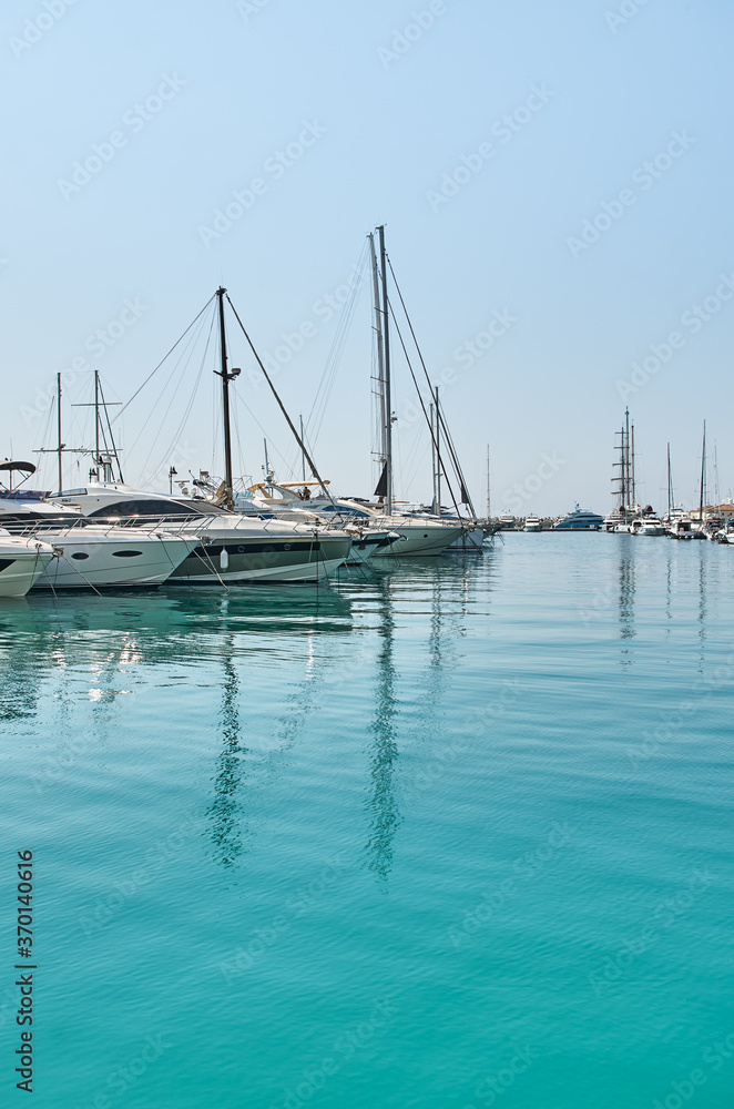 Yachts at the marina in Limassol