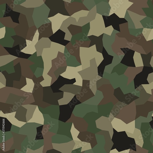 Camouflage pattern background. Classic clothing style masking camo repeat print
