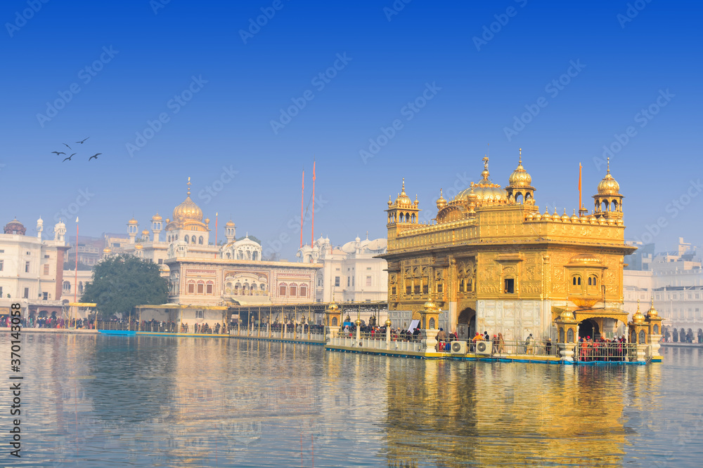 beautiful view of golden temple shri Harmandir Sahib in Amritsar