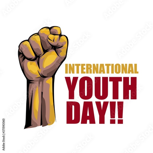 Vector hand illustration international youth day
