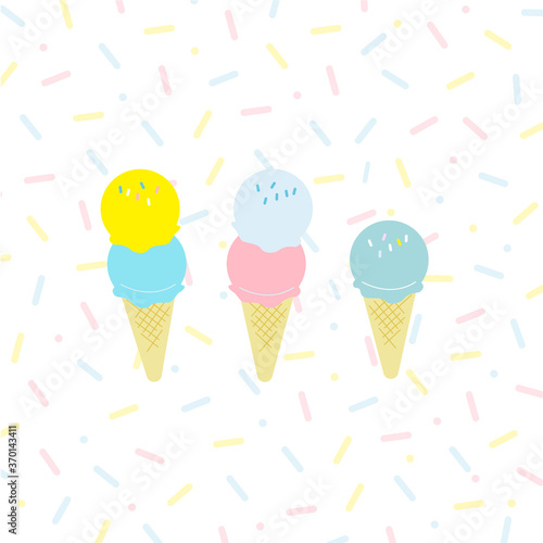 アイスクリームのイラストアイコン
