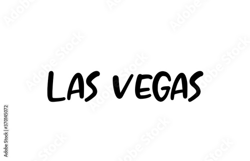 Las Vegas city handwritten typography word text hand lettering. Modern calligraphy text. Black color