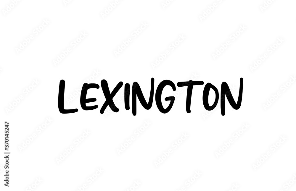 Lexington city handwritten typography word text hand lettering. Modern calligraphy text. Black color Lexington city handwritten typography word text hand lettering. Modern calligraphy text. Black color