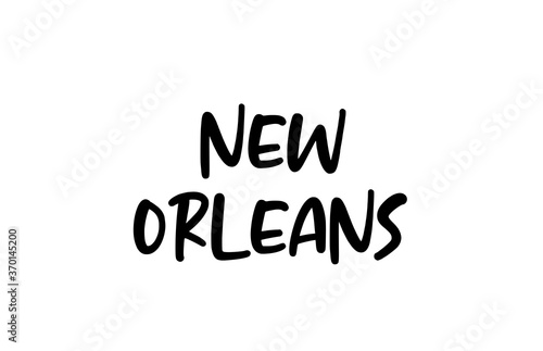 New Orleans city handwritten typography word text hand lettering. Modern calligraphy text. Black color