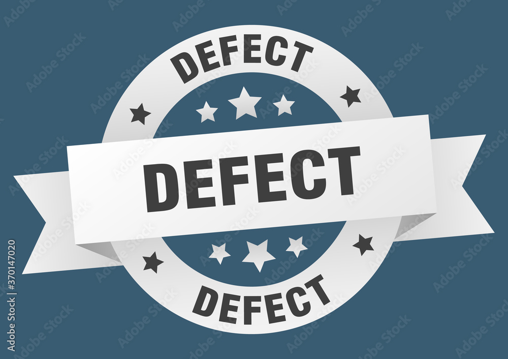 Fototapeta premium defect round ribbon isolated label. defect sign