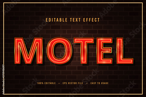 Printdecorative motel Font and Alphabet vector