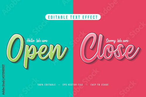decorative open and close sign Font and Alphabet vector