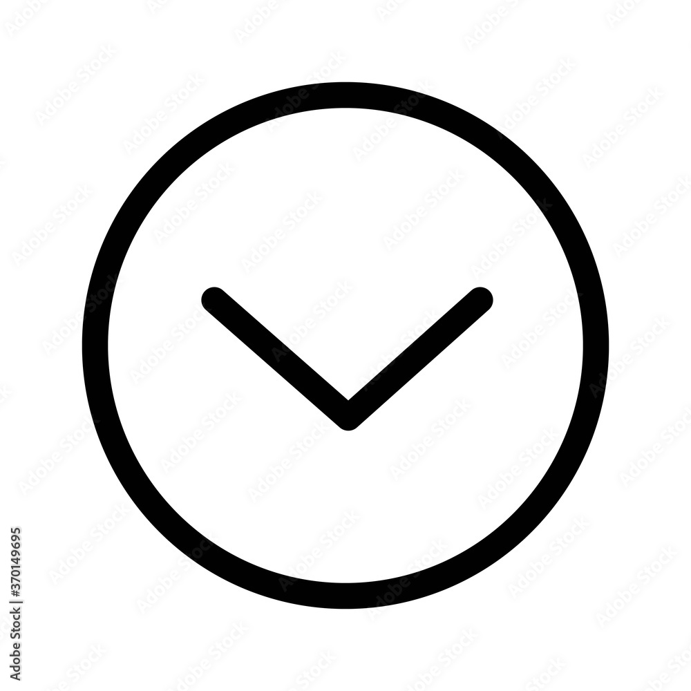 Down arrow icon - vector illustration. Down button UI design element. Down arrow icon - vector illustration. Down button UI design element.