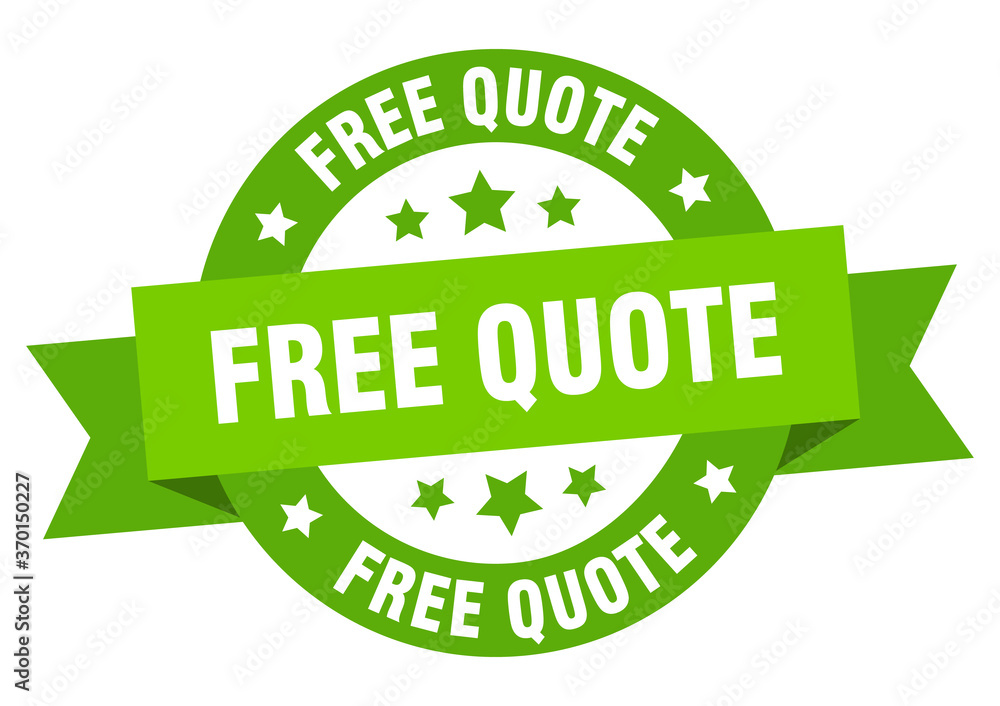 free quote round ribbon isolated label. free quote sign free quote round ribbon isolated label. free quote sign