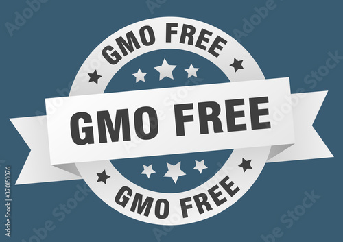 gmo free round ribbon isolated label. gmo free sign