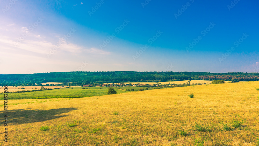 Obraz premium Thüringer Hügellandschaft bei Kranichfeld