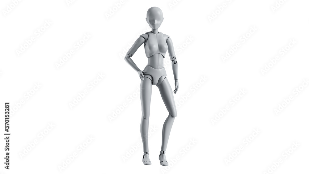 Mannequin female model woman isolated. 3D rendering Mannequin female model woman isolated. 3D rendering