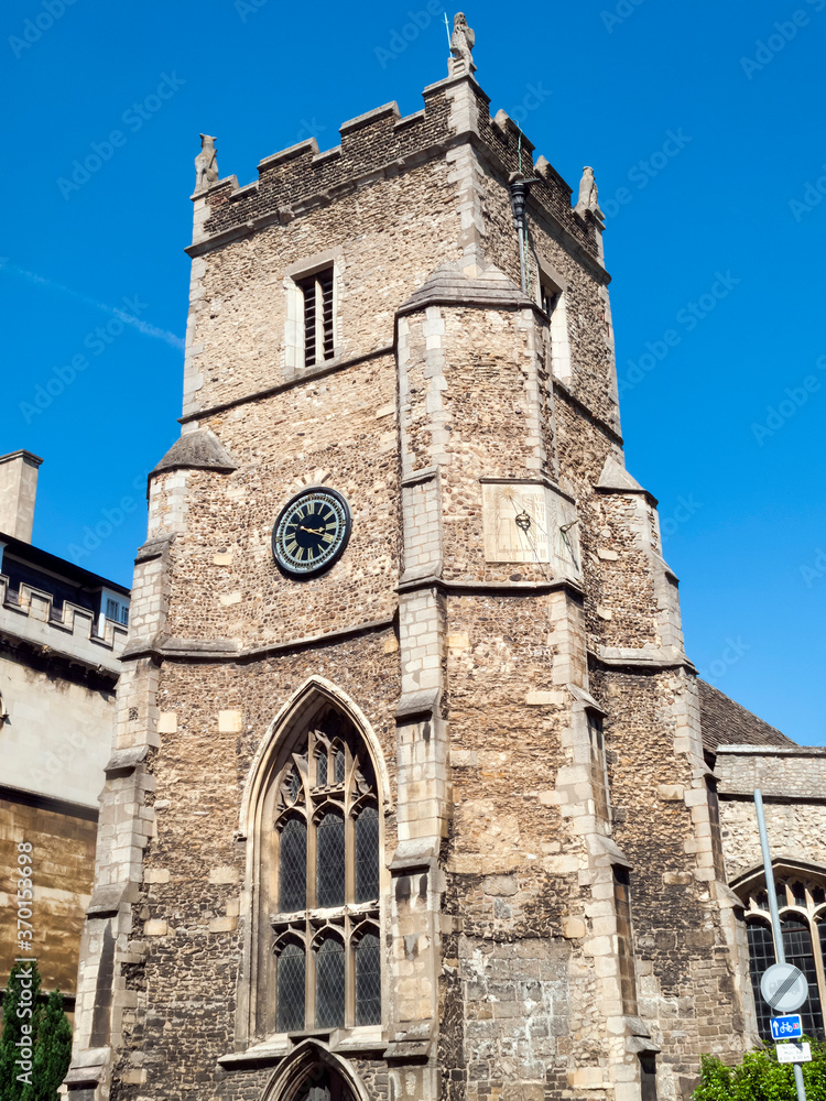 St Botolph's Parish Church Cambridge Cambridgeshie England UK built around 1350 and dedicated to the patron saint of travellers which is a popular tourism travel destination visitor landmark