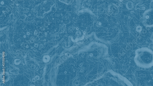 Vector abstract Moon relief map. Generated conceptual lunar elevation map. Isolines of landscape surface elevation. Geographic map conceptual design. Elegant background for presentations