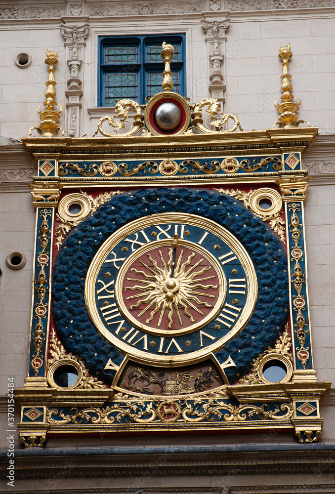 astronomical clock in Rouen, Normandy.