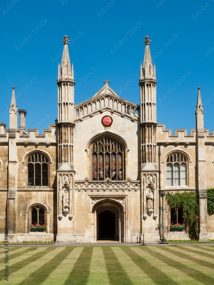 Corpus Christi College, Cambridge University Cambridgeshire England UK established in the 14th century sixth oldest college of the university and is a popular travel destination visitor landmark