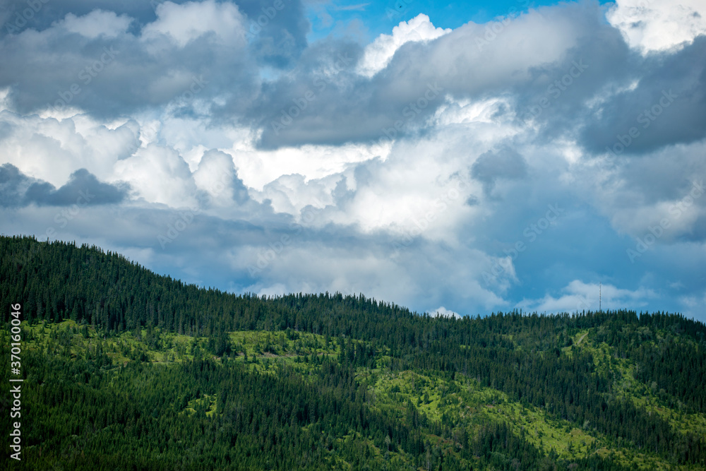 clouds over the mountains, åre, jämtland, sverige