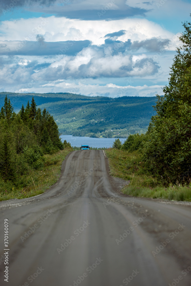 road in the mountains, åre, jämtland, sverige