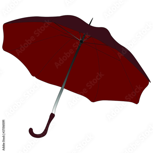 Umbrella covers from the rain. Vector illustration