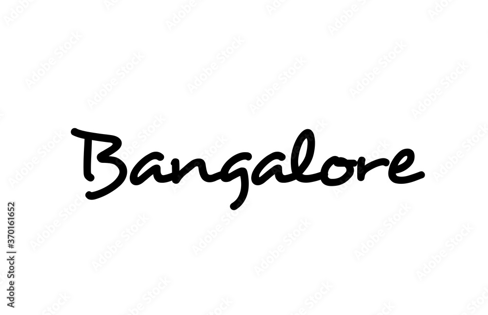 Bangalore city handwritten word text hand lettering. Calligraphy text. Typography in black color Bangalore city handwritten word text hand lettering. Calligraphy text. Typography in black color