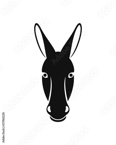 Donkey head logo. Isolated donkey head on white background © oleg7799