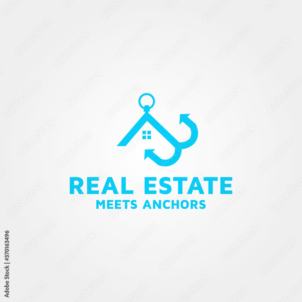 Real estate anchors Logo design template inspiration Real estate anchors Logo design template inspiration