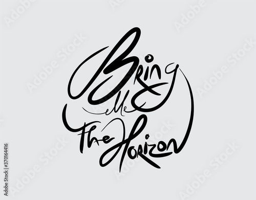 Tela Bring Me The Horizon lettering text on White background in vector illustration
