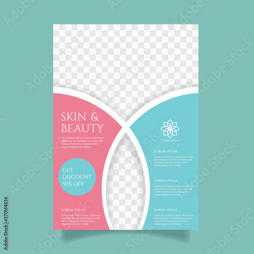 Poster for a spa center with a photo. - Vector.