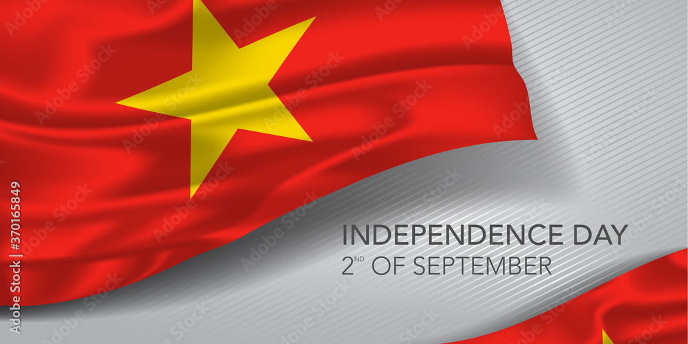 Vietnam happy independence day greeting card, banner with template text vector illustration Vietnam happy independence day greeting card, banner with template text vector illustration