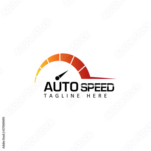 speedometer logo template design vector
