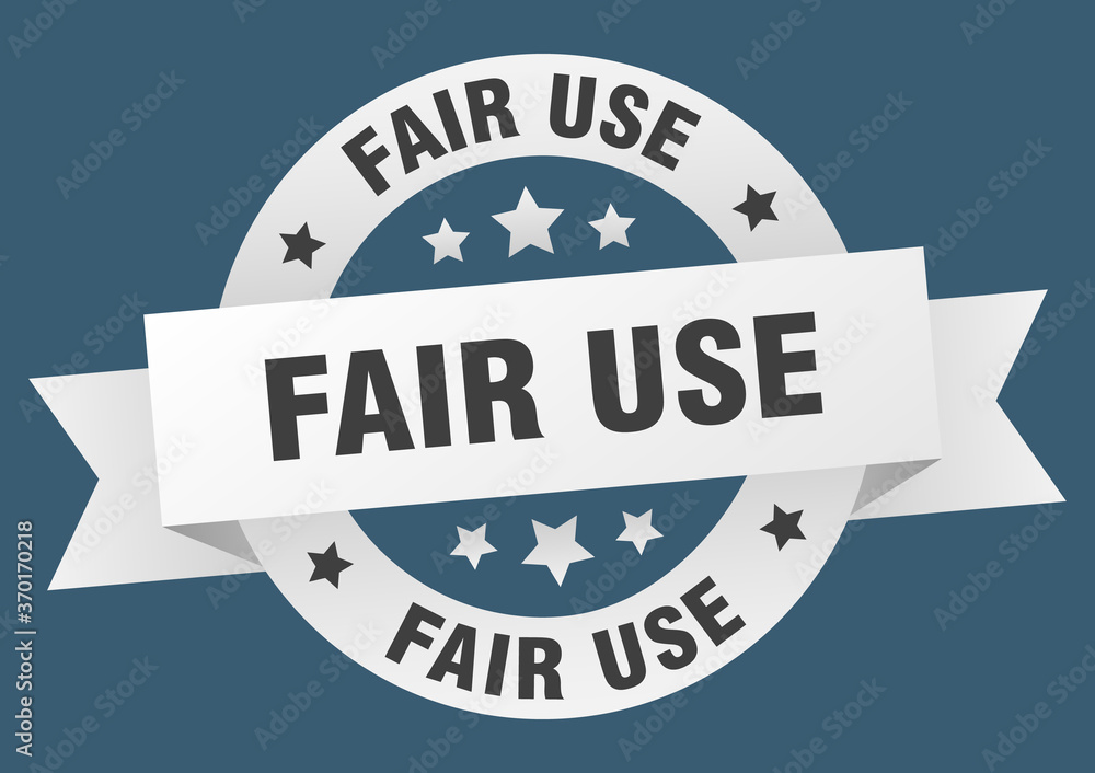 Fototapeta premium fair use round ribbon isolated label. fair use sign