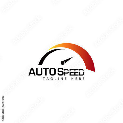 speedometer logo template design vector