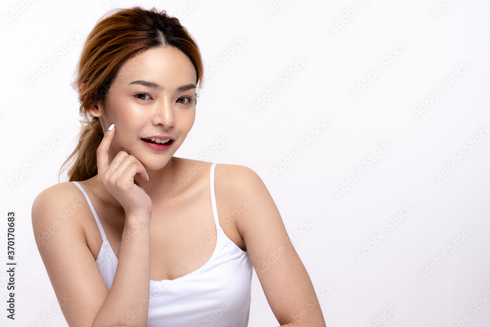 Healthy asian young beauty natural skin. beautiful girl makeup cosmetic model and spa concept Healthy asian young beauty natural skin. beautiful girl makeup cosmetic model and spa concept