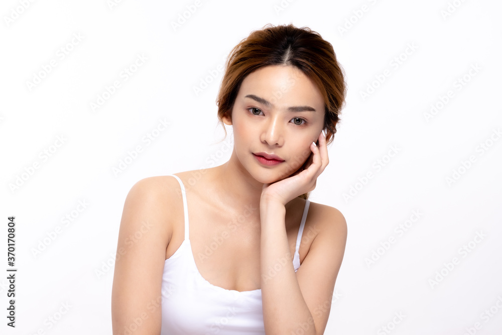 Healthy asian young beauty natural skin. beautiful girl makeup cosmetic model and spa concept Healthy asian young beauty natural skin. beautiful girl makeup cosmetic model and spa concept