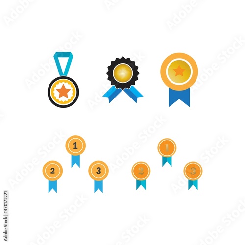 Medall vector template