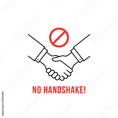 red and thin line no handshake icon