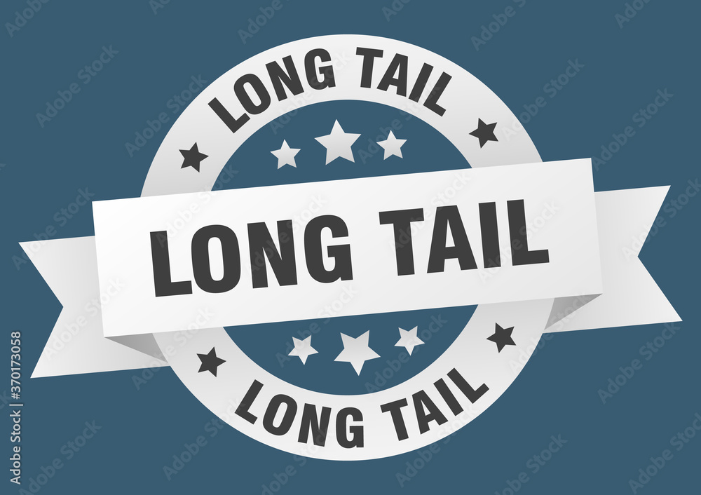Obraz premium long tail round ribbon isolated label. long tail sign