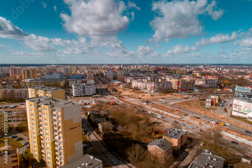 Obraz na płótnie Budowa skrzyżowania w salonie