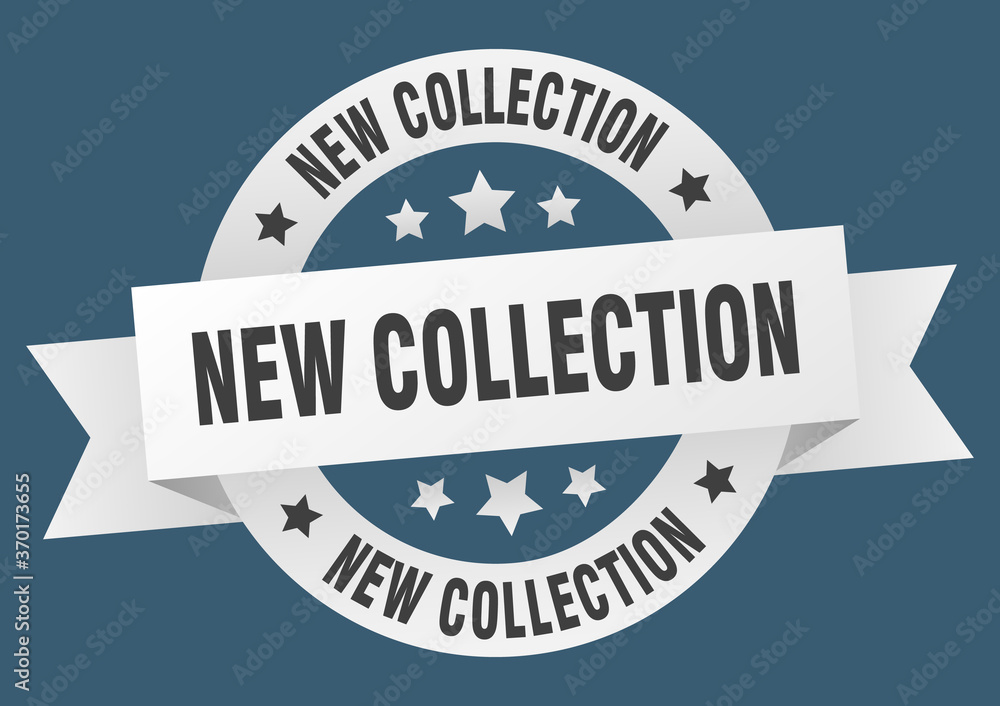 new collection round ribbon isolated label. new collection sign new collection round ribbon isolated label. new collection sign