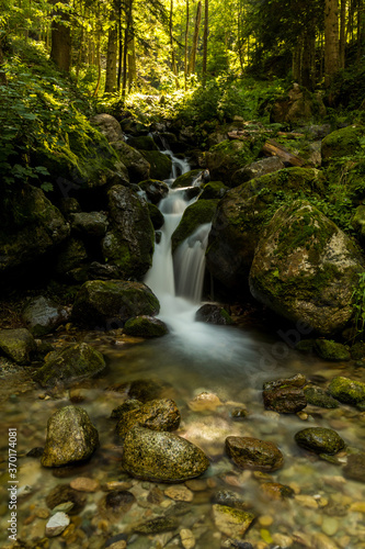 waterfall in the alpin nature park Marguareis in Italy