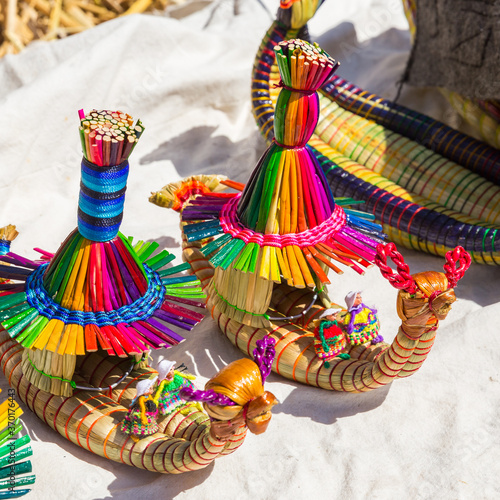 Handmade souvenirs from  Lake Titicaca, Peru