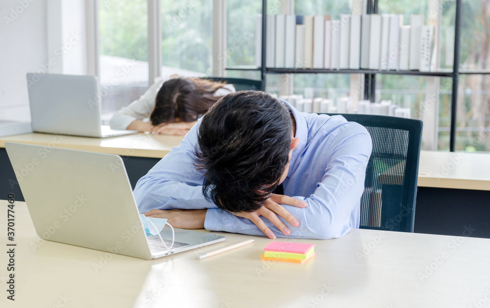 man sleeping in office man sleeping in office