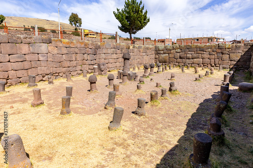 Temple of fertility in Chucuito, near Puno, Peru photo