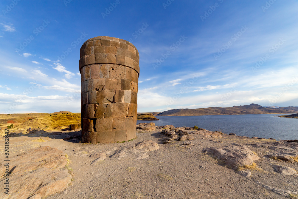Archaelogical Site of Sillustani, near Puno, in Peru Archaelogical Site of Sillustani, near Puno, in Peru