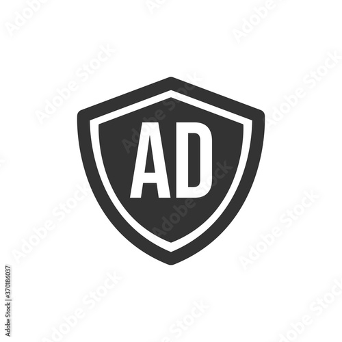 Ad guard icon. Ad blocker symbol modern, simple, vector, icon for website design, mobile app, ui. Vector Illustration